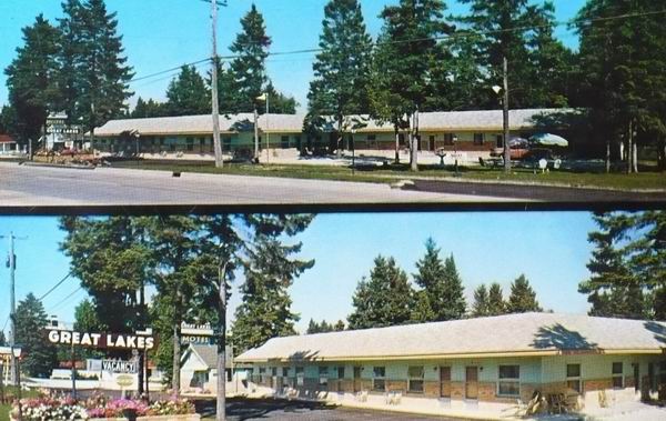 GREAT LAKES MOTEL DOUBLE VIEW EVERGREEN SHORES ST IGNACE